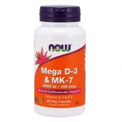 Mega D-3 & MK-7 5000 IU 180mcg 60vcaps